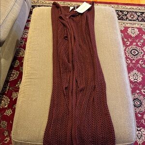 Brown Savannah Morrow Kirra Crochet Cotton Maxi Wrap Skirt Medium/Large (TD)